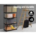 Giantz 5x1.8M Garage Shelving Warehouse Rack Black