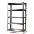 Giantz 1.8M Garage Shelving Warehouse Rack Storage Shelf Charcoal