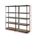 Giantz 2x1.8m Garage Shelving Rack Storage Charcoal