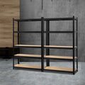 Giantz 2x1.8M Garage Shelving Rack Black Pallet Storage Shelf