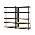 Giantz 2x1.8M Garage Shelving Rack Black Pallet Storage Shelf