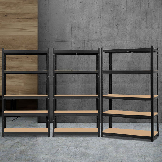Giantz 3x1.8M Garage Shelving Warehouse Rack Storage Black