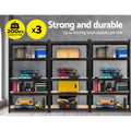 Giantz 3x1.8M Garage Shelving Warehouse Rack Storage Black
