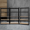 Giantz 3x1.8M Garage Shelving Warehouse Rack Storage Black