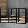 Giantz 5x1.8M Garage Shelving Rack Storage Black Pallet