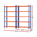 Giantz Garage Shelving Warehouse Rack 1.8M 2 Pack