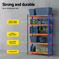 Giantz 5x Garage Shelving Warehouse Rack 1.8M Storage Heavy Duty