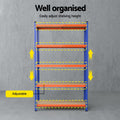 Giantz 5x Garage Shelving Warehouse Rack 1.8M Storage Heavy Duty