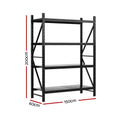 Giantz Garage Shelving Rack 2M x 1.5M Black Warehouse