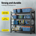 Giantz 4m x 1.8m Garage Shelving Rack Black