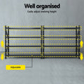 Giantz 4m x 1.8m Garage Shelving Rack Black