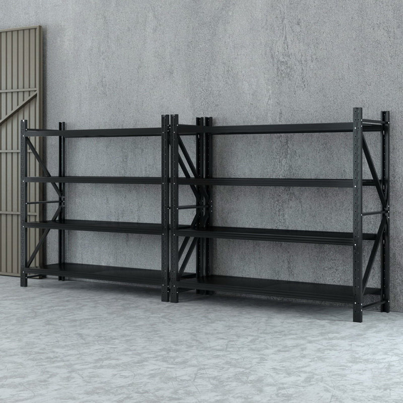 Giantz 4m x 1.8m Garage Shelving Rack Black