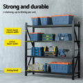 Giantz 4M x 2M Garage Shelving Warehouse Rack Black