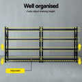 Giantz 4M x 2M Garage Shelving Warehouse Rack Black