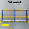 Giantz 4M x 2M Garage Shelving Warehouse Rack Storage