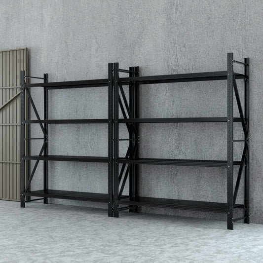Giantz 4m x 2.4m Garage Shelving Rack Black