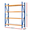 Giantz 2.4Mx2M Garage Shelving Warehouse Rack Storage Shelf Blue