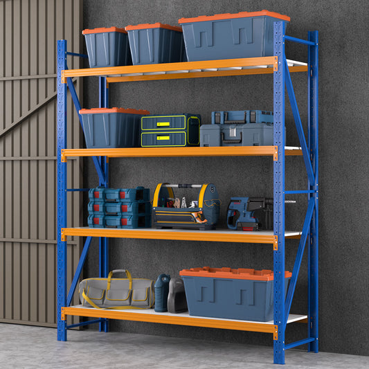 Giantz 2.4Mx2M Garage Shelving Warehouse Rack Storage Shelf Blue
