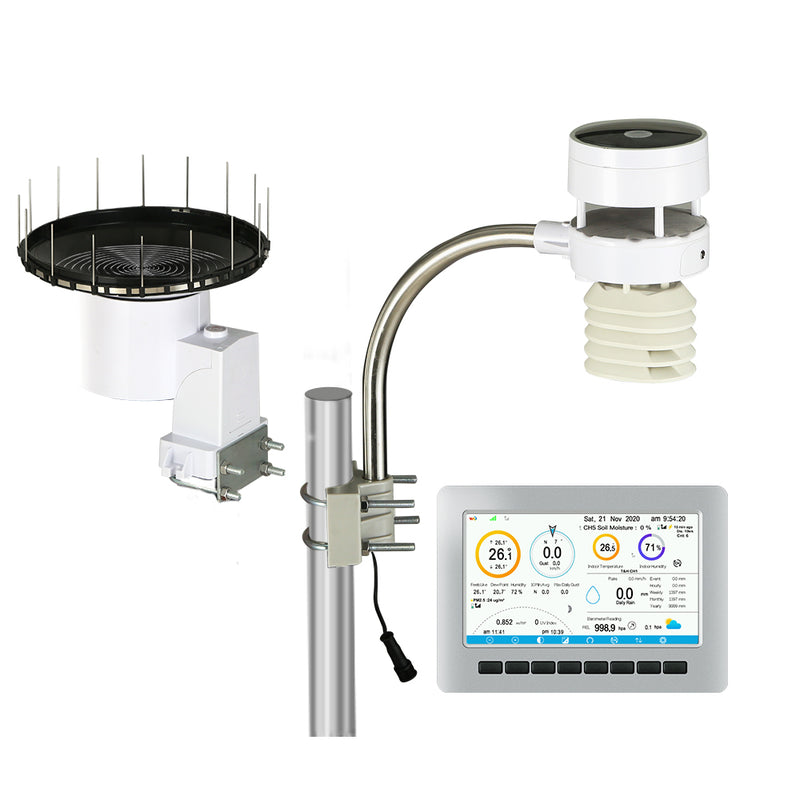 Devanti Weather Station Solar WiFi Anemometer Rain Gauge