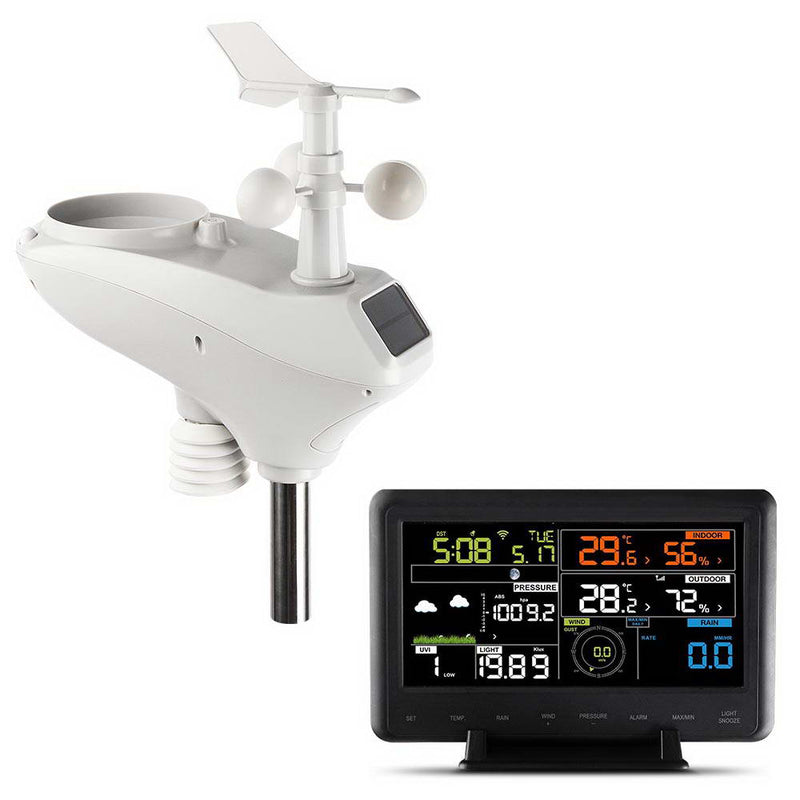 Devanti WiFi Weather Station Solar Sensor LCD UV Light