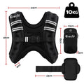 Everfit 10kg Weighted Vest Men Women, Reflective Running Vest with Armband Pouch