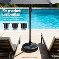 Instahut Umbrella Base 30-48mm Round Plastic Pole Holder Weight