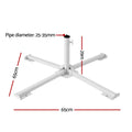 Instahut Outdoor Umbrellas Base Steel Umbrella Holder 25 to 35mm White
