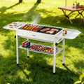 Grillz Portable BBQ Grill Stainless Steel Racks Pans Outdoor