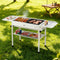 Grillz Portable BBQ Grill Stainless Steel Racks Pans Outdoor