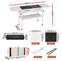 Grillz Portable BBQ Grill Stainless Steel Racks Pans Outdoor