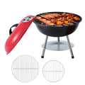 Grillz Charcoal BBQ Grill Portable Lid Camping Outdoor