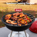 Grillz Charcoal BBQ Grill Portable Lid Camping Outdoor
