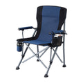 Weisshorn Camping Chair Folding 120KG Portable Beach Fishing Navy Blue