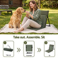 Weisshorn Foldable Camping Chair Oxford Aluminum Alloy Backrest 70kg Green