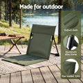 Weisshorn Foldable Camping Chair Oxford Aluminum Alloy Backrest 70kg Green