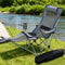 Weisshorn Camping Chair Reclining Portable Folding Grey Outdoor
