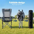 Weisshorn Camping Chair Reclining Portable Folding Grey Outdoor