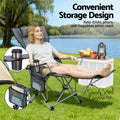 Weisshorn Camping Chair Reclining Portable Folding Grey Outdoor