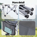 Weisshorn Camping Chair Reclining Portable Folding Grey Outdoor