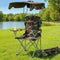 Weisshorn Camping Chair Canopy 120KG Folding Portable Beach Army Green
