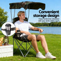 Weisshorn Camping Chair Canopy 120KG Folding Portable Beach Army Green
