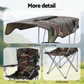 Weisshorn Camping Chair Canopy 120KG Folding Portable Beach Army Green