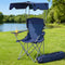 Weisshorn Camping Chair Canopy 120KG Navy Portable Folding Beach