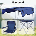 Weisshorn Camping Chair Canopy 120KG Navy Portable Folding Beach