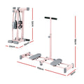 Everfit Foldable Ski Exercise Machine Leg Thigh Trainer Home Fitness Cardio Pink