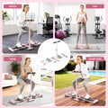 Everfit Foldable Ski Exercise Machine Leg Thigh Trainer Home Fitness Cardio Pink