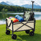 Gardeon Garden Cart Folding Trolley Wagon Barrow Beach Beige