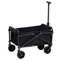 Gardeon Folding Garden Cart Trolley Wagon Beach Black Outdoor