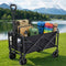 Gardeon Garden Cart Folding Trolley Wagon Black Outdoor Camping