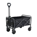 Gardeon Garden Cart Folding Trolley Wagon Black Outdoor Camping
